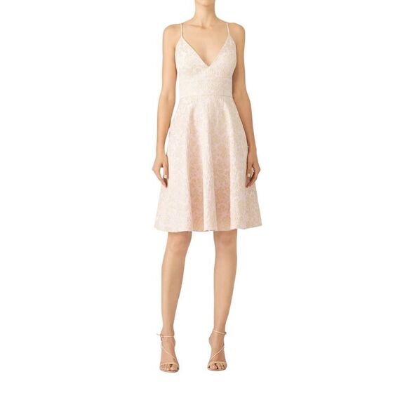 Badgley Mischka Pink Hue Tapestry Dress Size 8 - Picture 6 of 7
